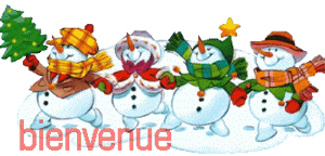 Gif animé bienvenue bonhommes de neige